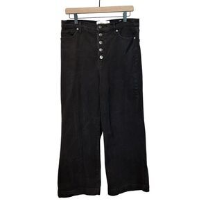 Sam Edelman Black Codie High Rise Wide Leg Ankle Jeans Size 31